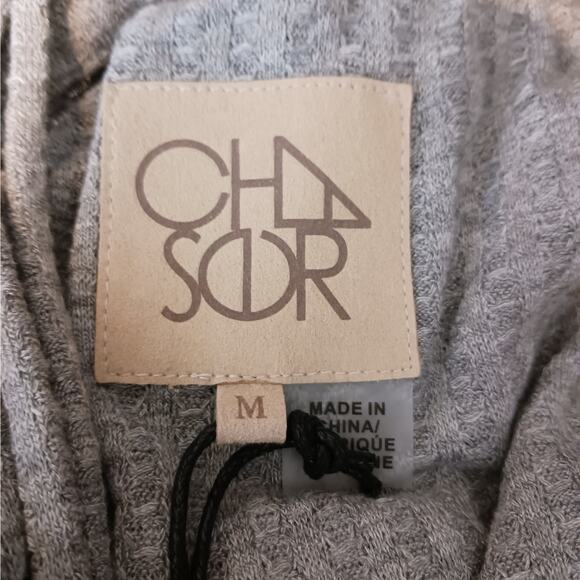 Chaser Open Criss Cross Back Waffle Knit Top NWT - Picture 8 of 8